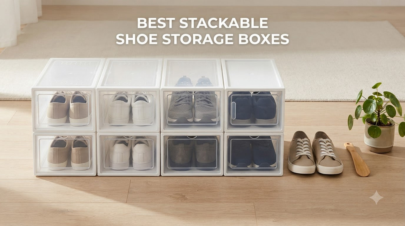 best stackable shoe storage boxes