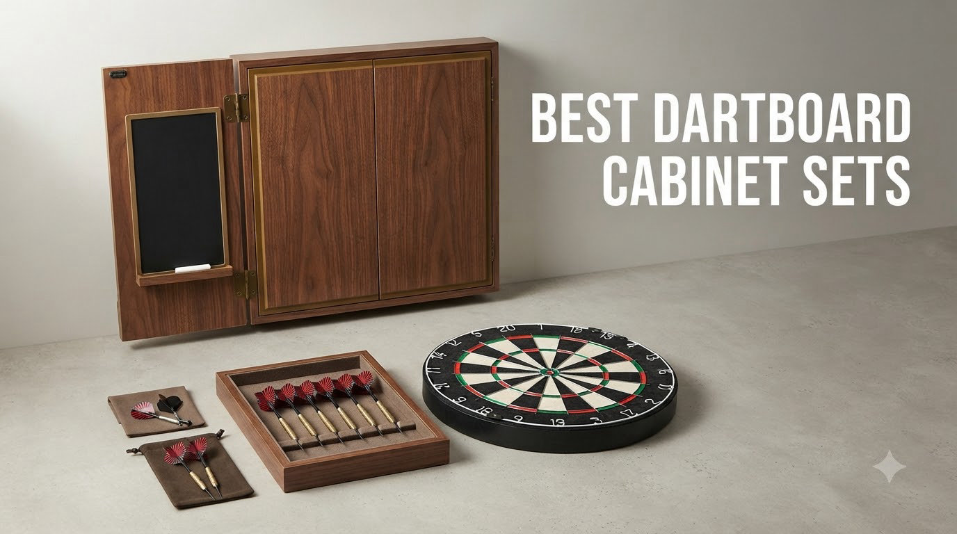 best dartboard cabinet sets