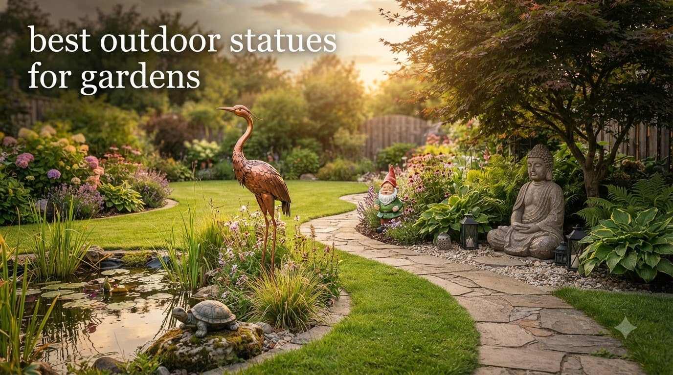 best outdoor statues for gardens