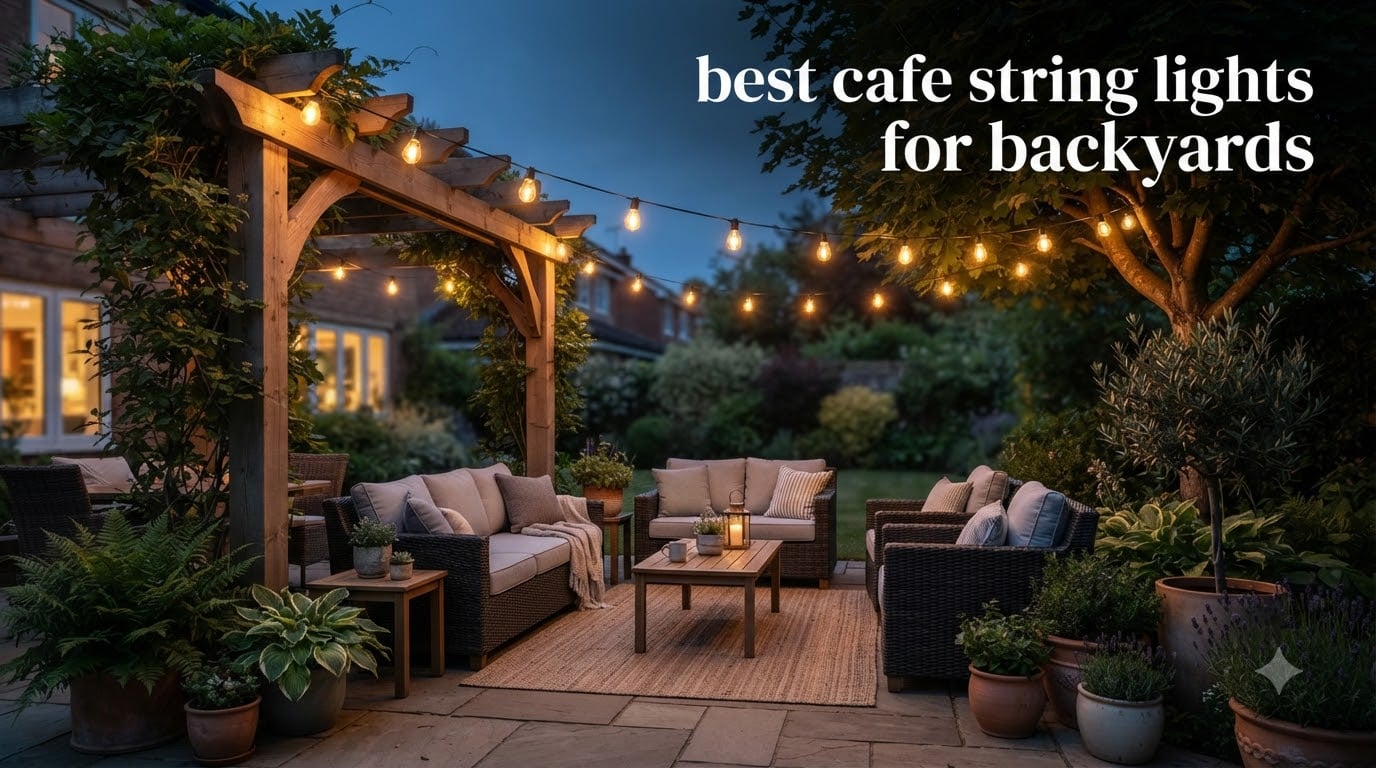 best cafe string lights for backyards