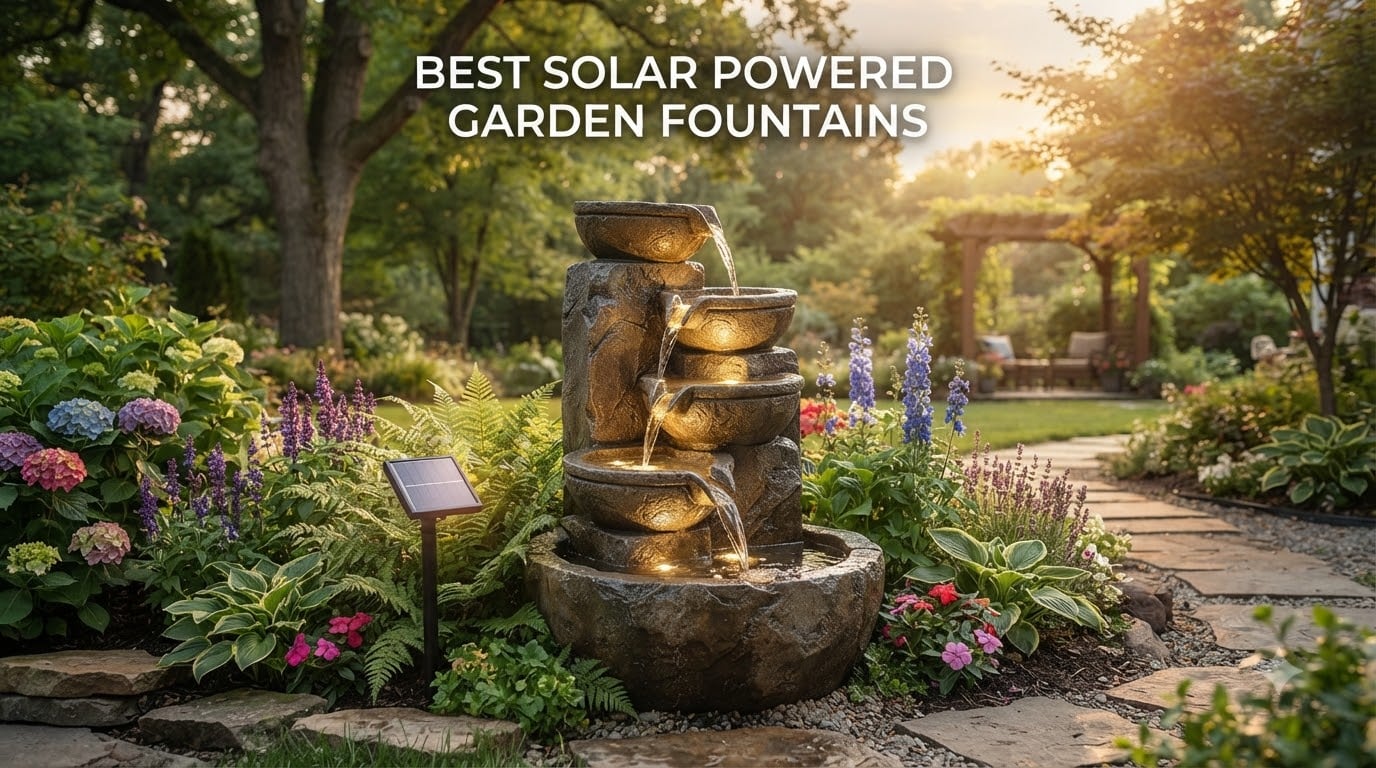 best solar powered garden fountains