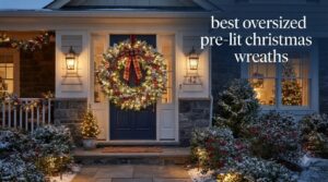 best oversized pre-lit christmas wreaths