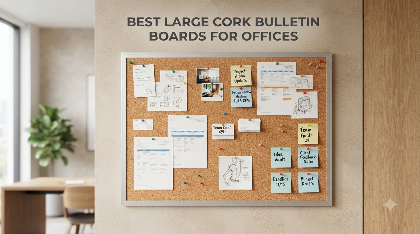 best large cork bulletin boards for offices
