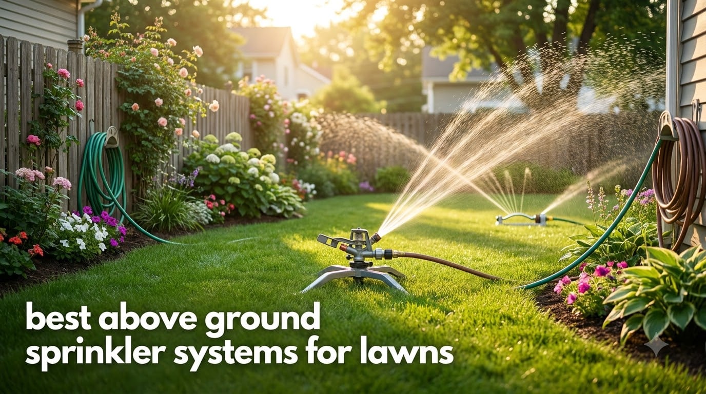 best above ground sprinkler systems for lawns