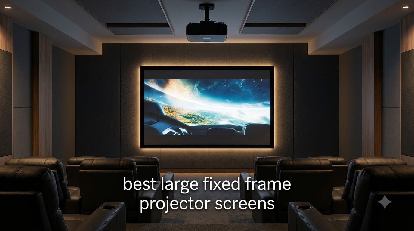 best large fixed frame projector screens