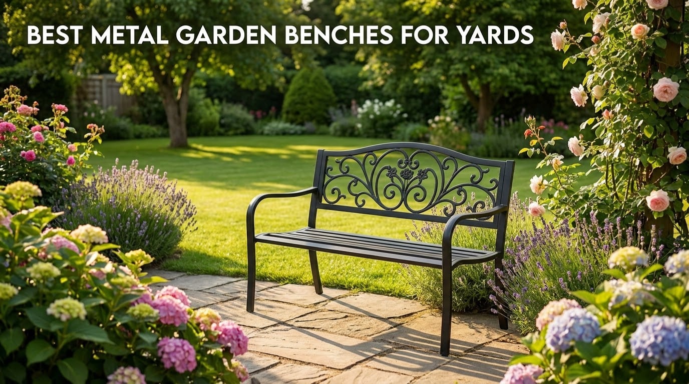 best metal garden benches for yards