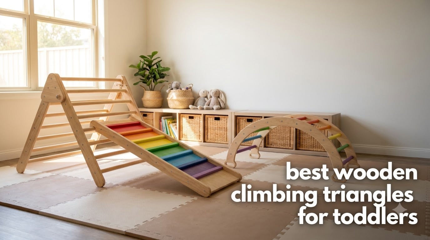 best wooden climbing triangles for toddlers