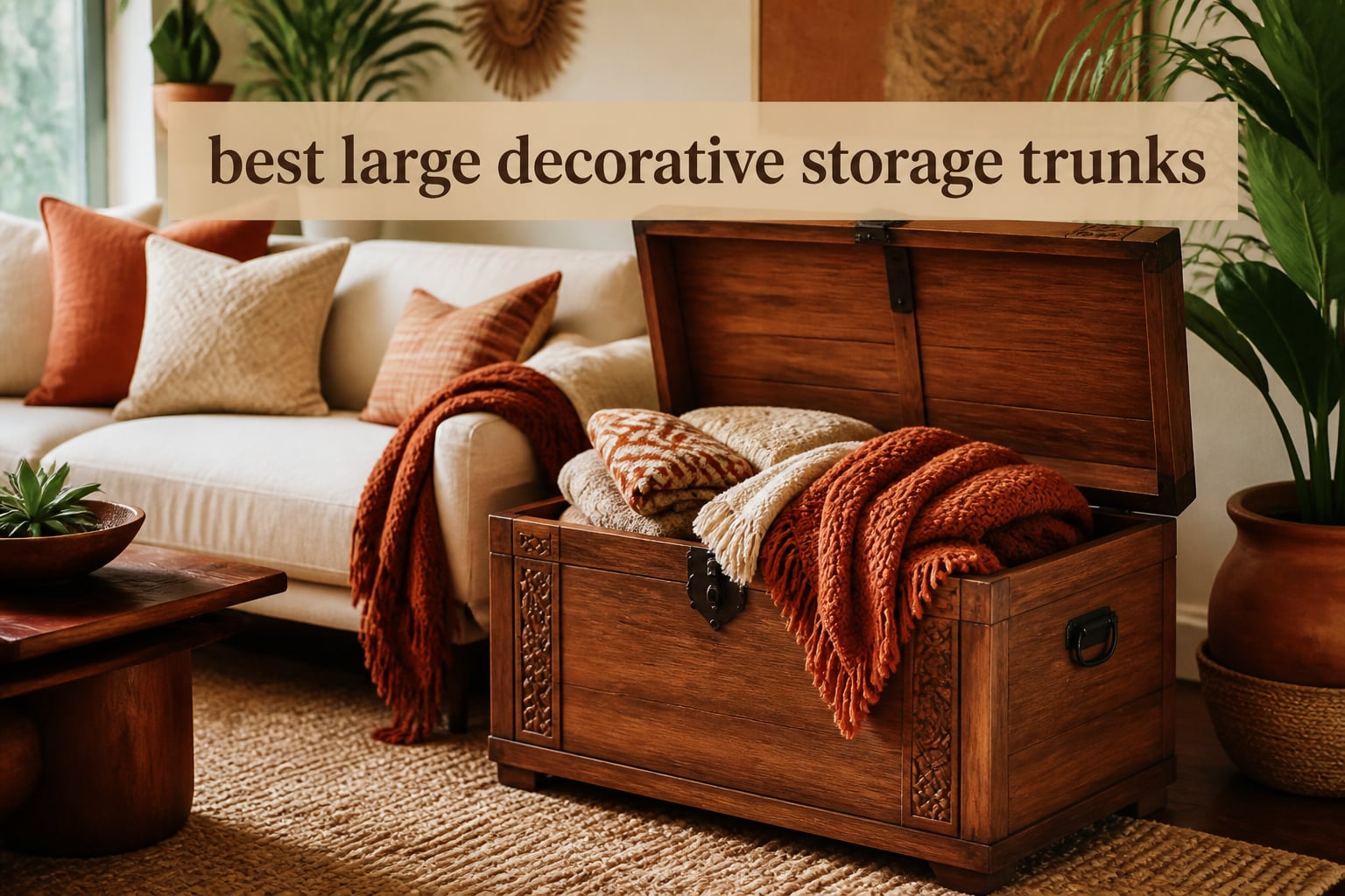 best large decorative storage trunks