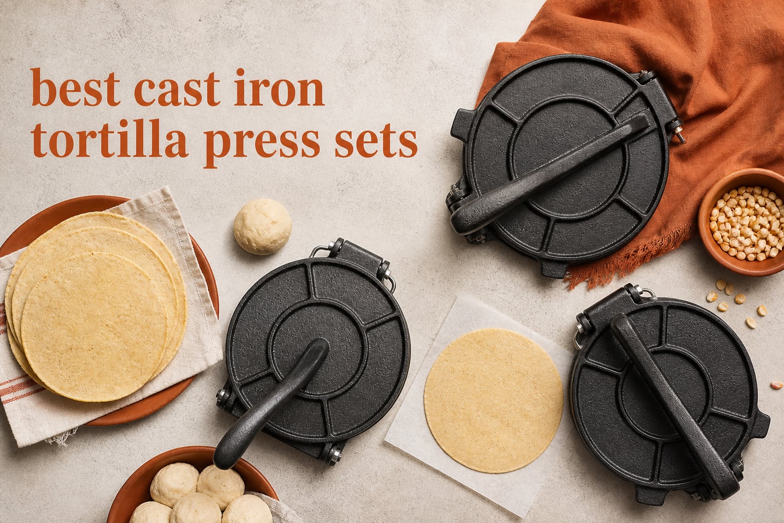 best cast iron tortilla press sets