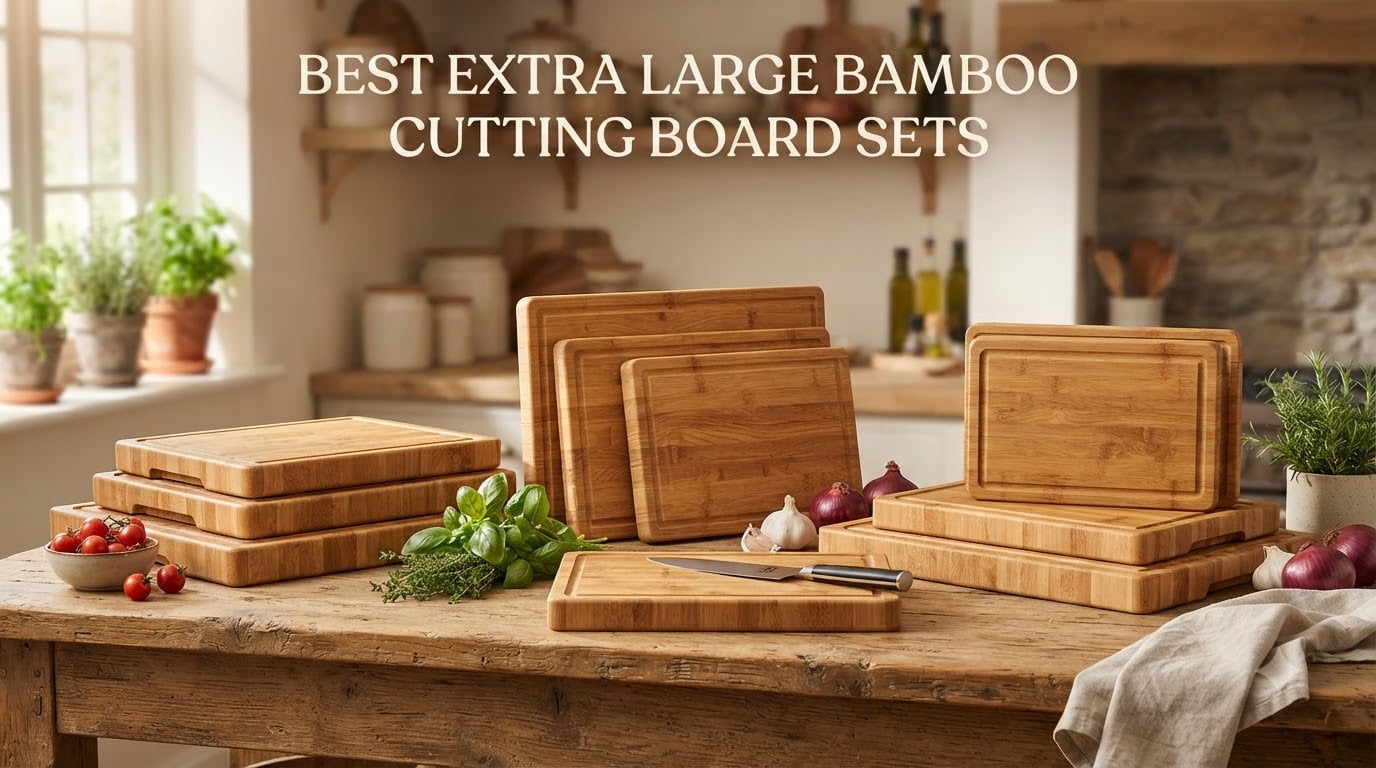 best extra large bamboo cutting board sets