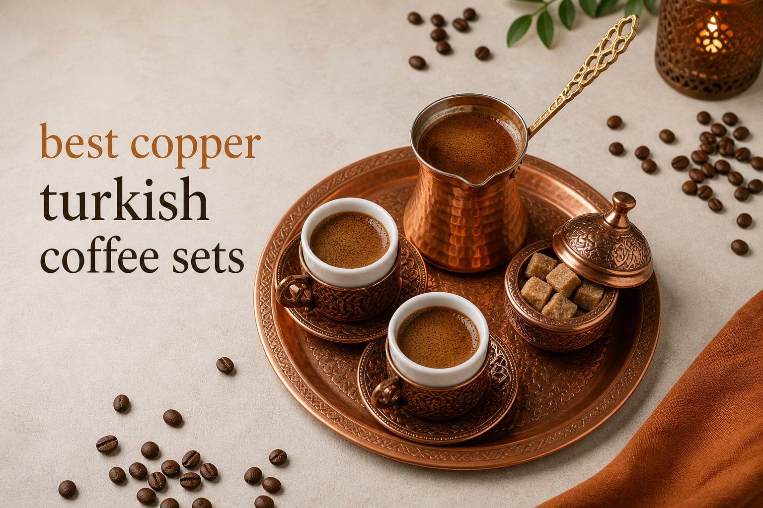 best copper turkish coffee sets