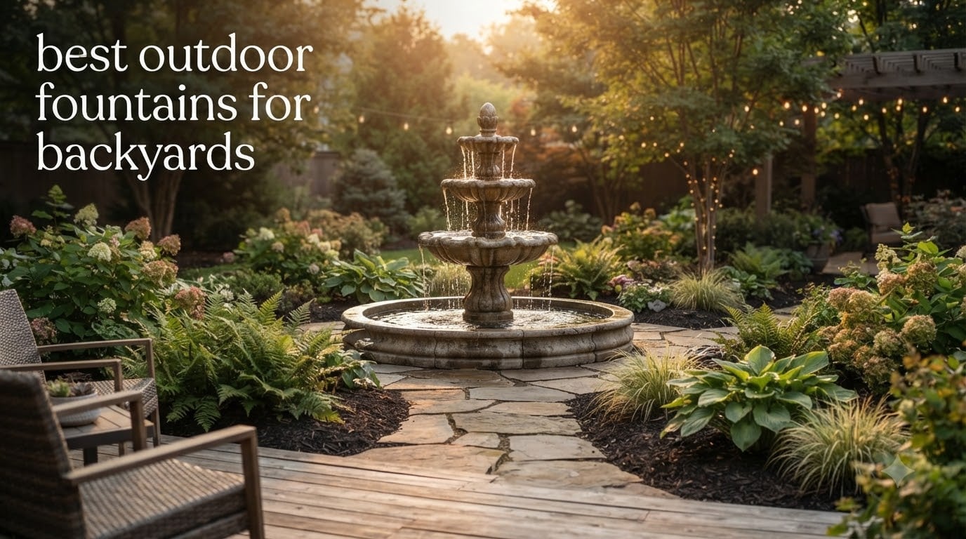 best outdoor fountains for backyards