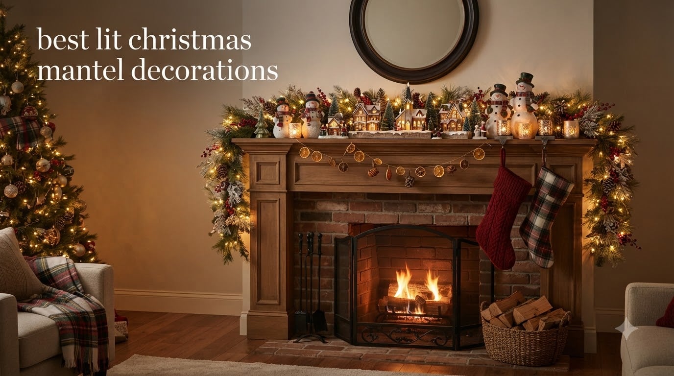 best lit christmas mantel decorations
