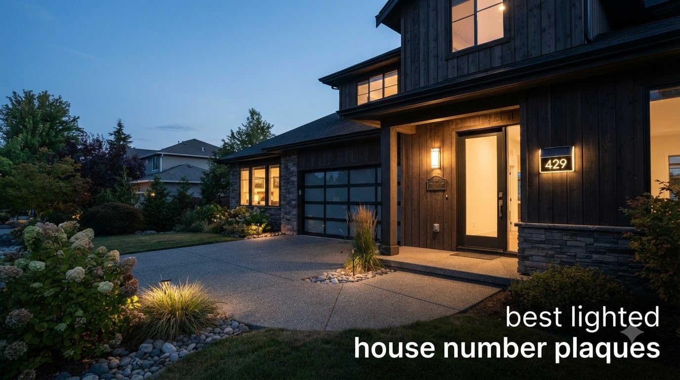 best lighted house number plaques