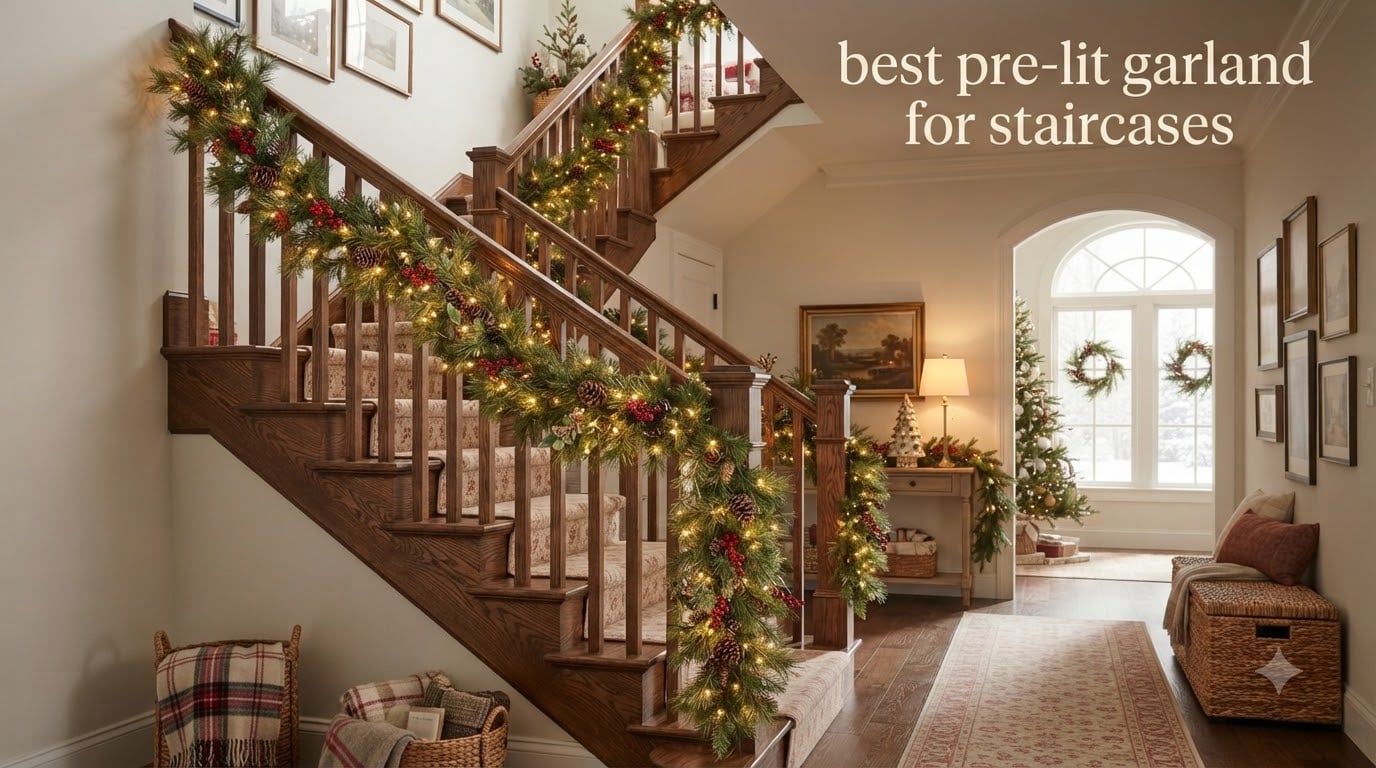 best pre-lit garland for staircases