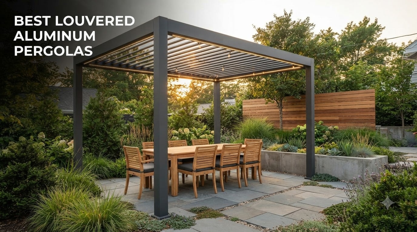 best louvered aluminum pergolas