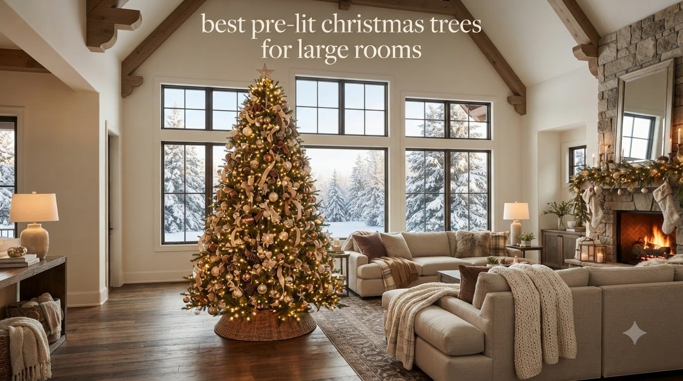 best pre-lit christmas trees for large rooms
