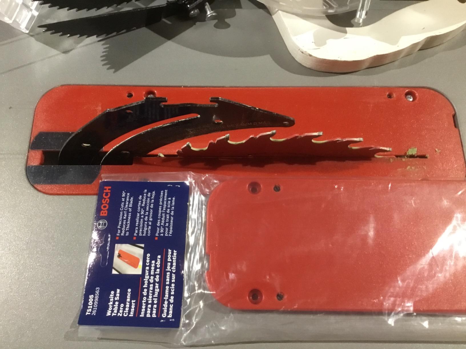 Bosch TS1005 Zero Clearance Insert Assembly for Table Saws Red 4100, 4000 customer photo 1