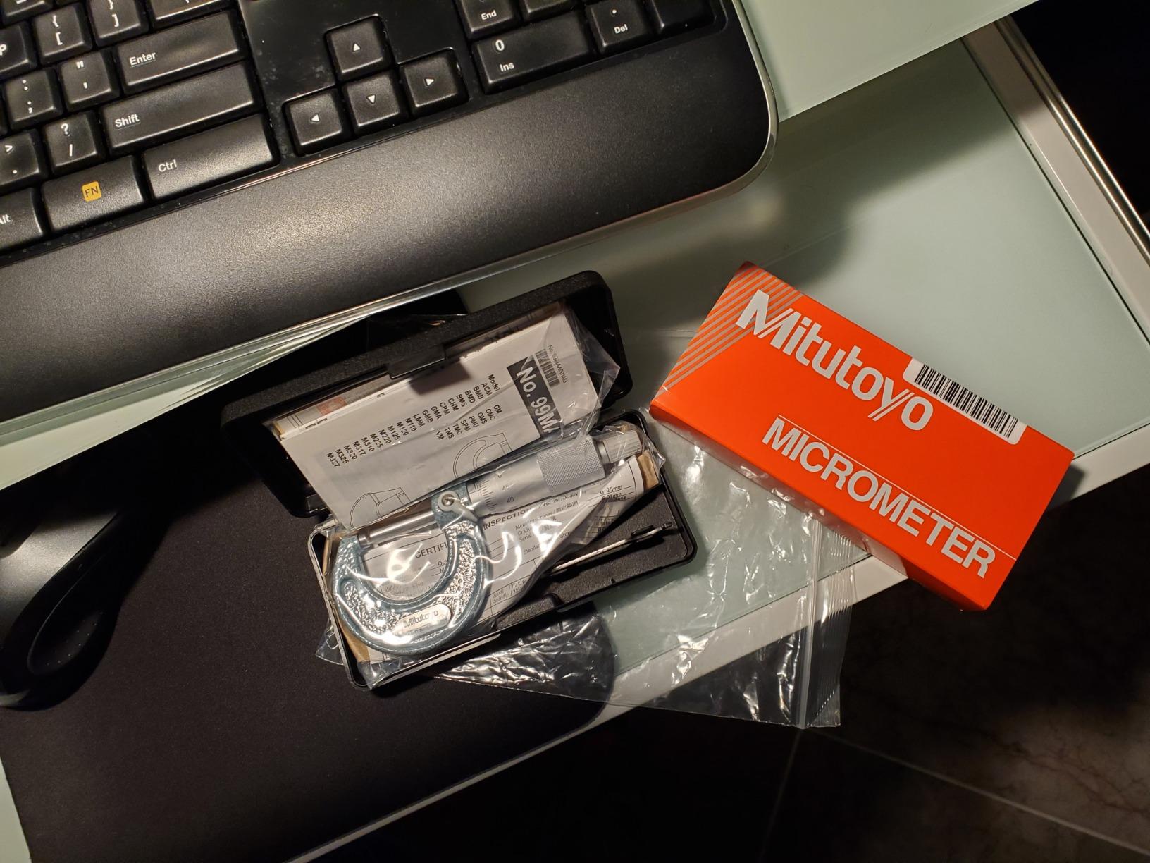 Mitutoyo 103-137, 0-25mm X 0.01mm Outside Micrometer, Ratchet customer photo 2