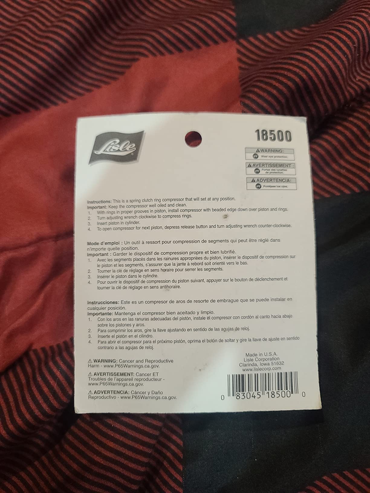Lisle 18500 Small Engine Ring Compressor customer photo 1