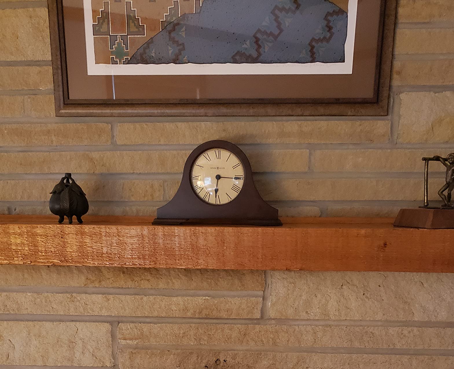 Howard Miller Humphrey Mantel Clock – Hampton Finish, Roman Numeral Analog Dial, Quartz Movement, Hardwood & Veneer, Triangular Burl Overlays customer photo 1