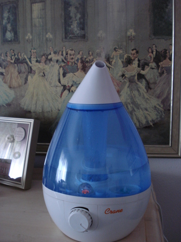 Crane Ultrasonic Cool Mist Humidifier for Bedroom, Baby Nursery, Kids Room, Plants, or Office, Large 1 Gallon Tank, Filter Optional, Blue and White customer photo 2