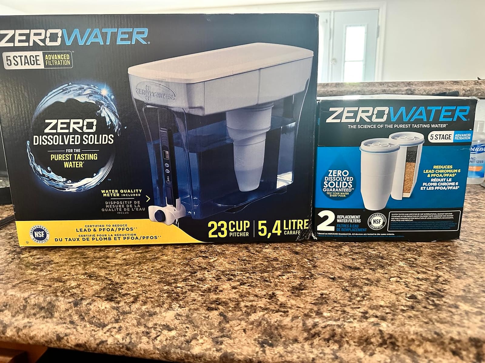 ZeroWater 23-Cup Water Filter Dispenser Removes PFOA/PFAS | IAPMO certified: Lead, PFOA/PFOS, chromium, mercury; 5-stage Advanced Filtration; 0 TDS Water Filter Pitcher customer photo 1