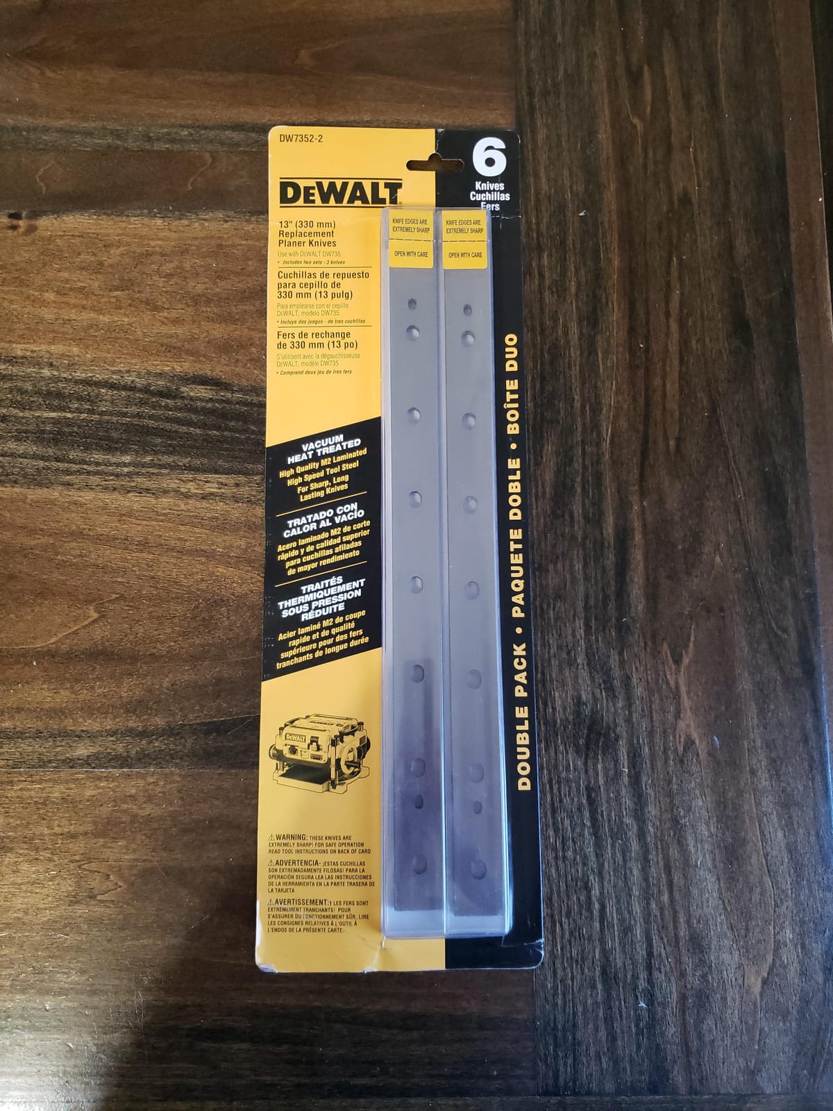 DEWALT Planer Blades, Heat Treated, Double Sided, 13-Inch, 2-Pack (DW7352-2) customer photo 1