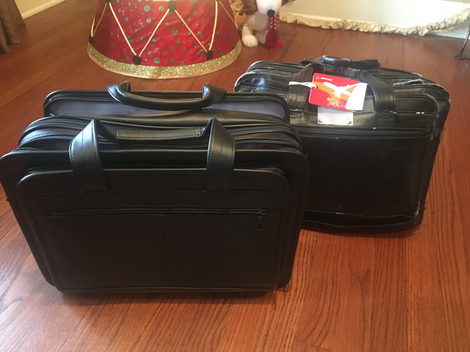 Samsonite Leather Expandable Briefcase, Black, One Size customer photo 2