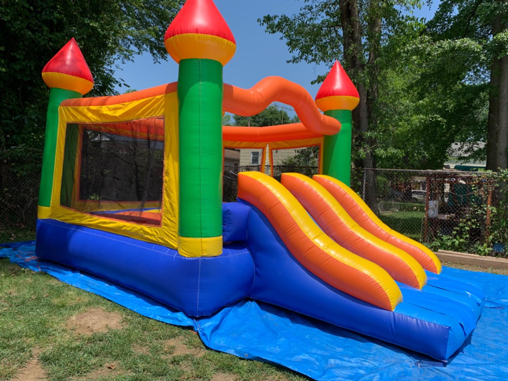 Cloud 9 Commercial Grade Mega Double Slide Castle Bounce House 100% PVC and Blower customer photo 1