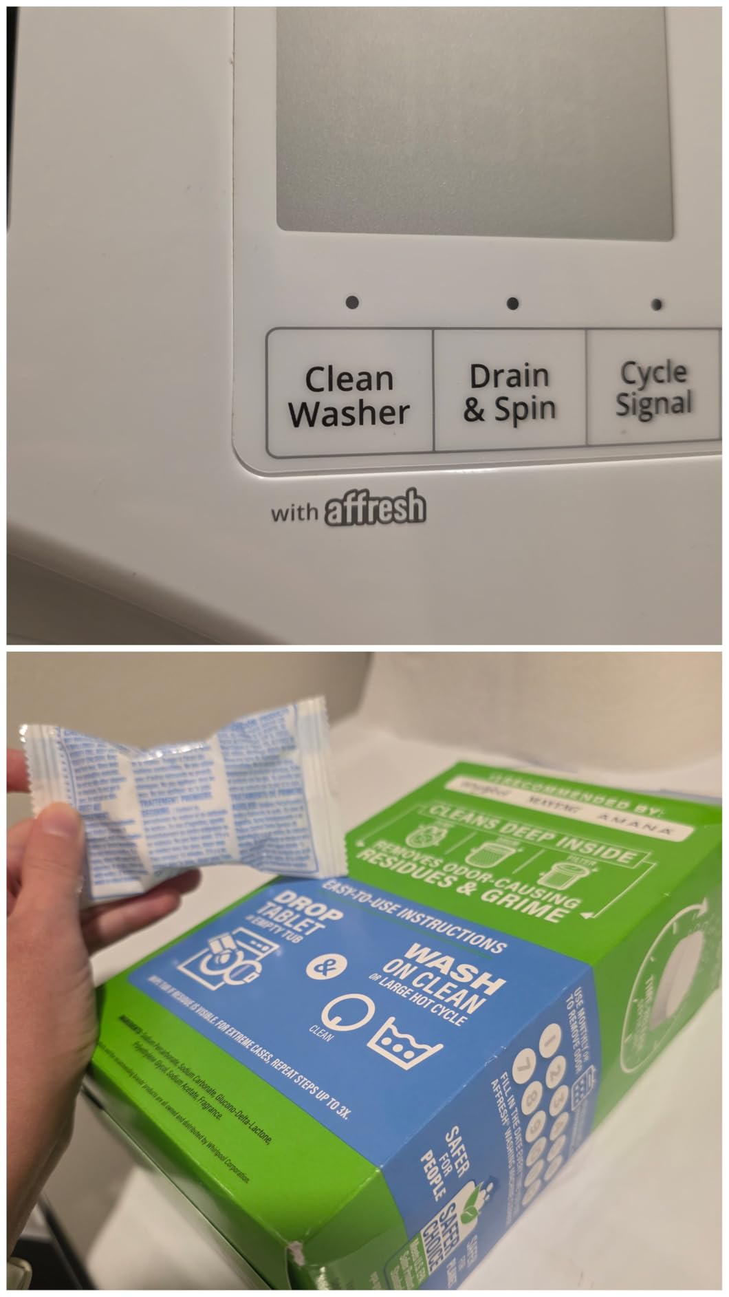 Affresh Washing Machine Cleaner, #1 Washing Machine Cleaner Tablet, 6 Count | Deep Clean, Helps Remove Residues That Trap Odors from Pets, Sweat & Mildew, EPA Safer Choice Certified, Septic Safe customer photo 2