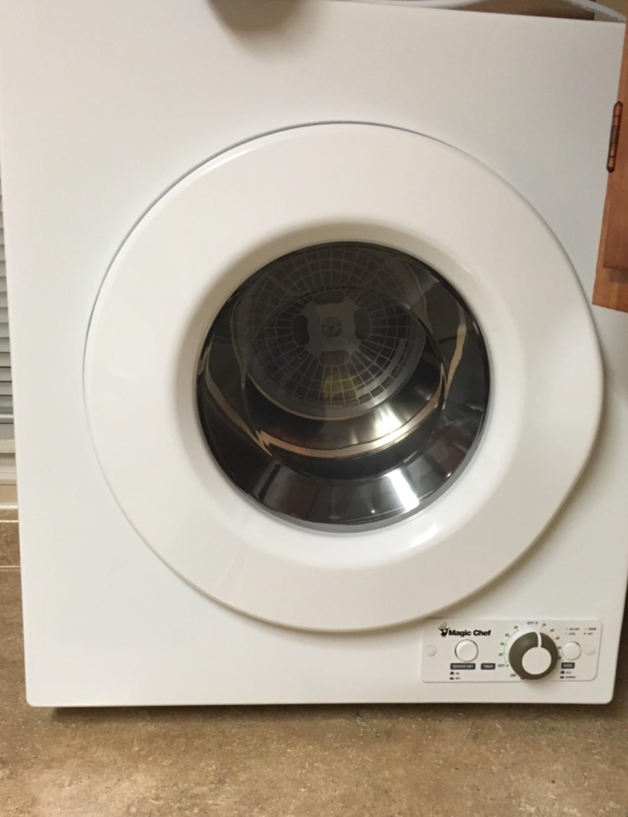 2.6 cu. ft. White Compact Electric Dryer customer photo 1