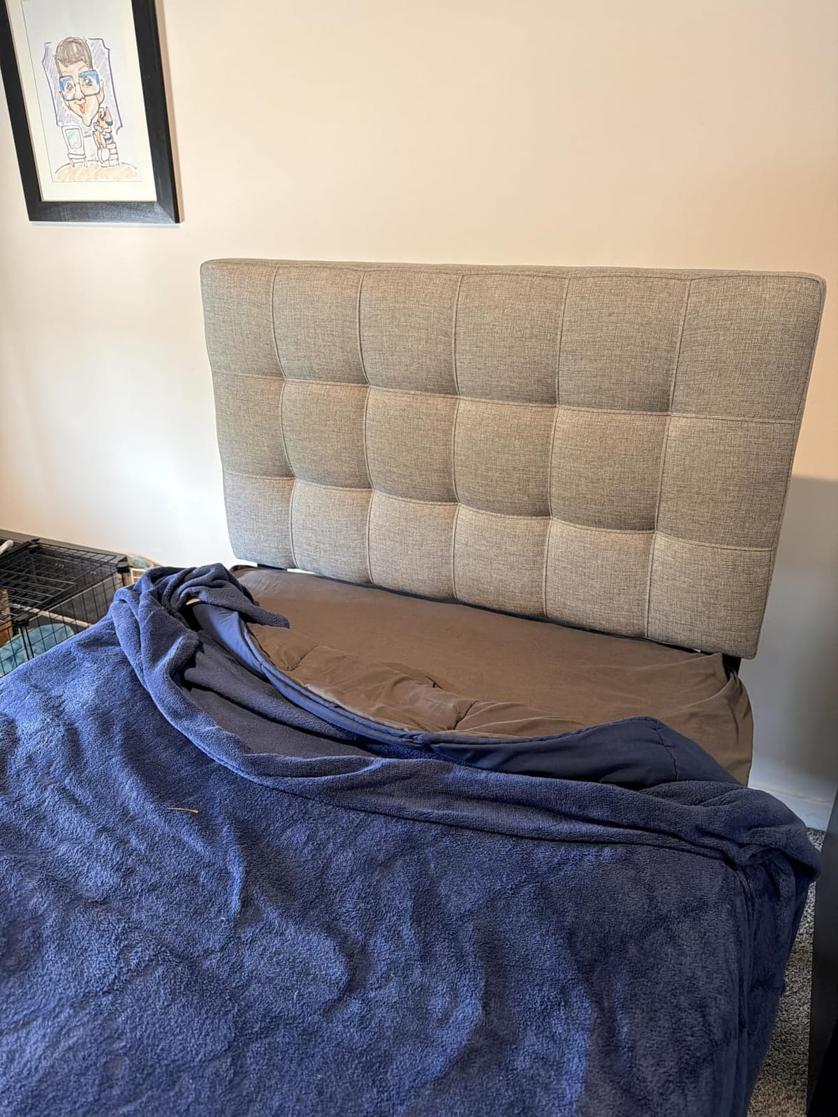 Modway Lily Tufted Linen Fabric Upholstered Queen Headboard in Ivory customer photo 2