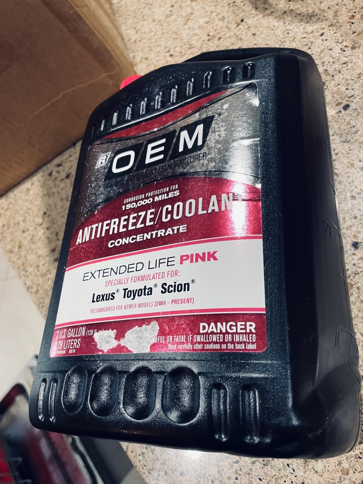 Recochem OEM 86-174POEM Pink Premium Antifreeze Concentrate Extended Life PINK, 1 gallon, 1 Pack , BROWN customer photo 2