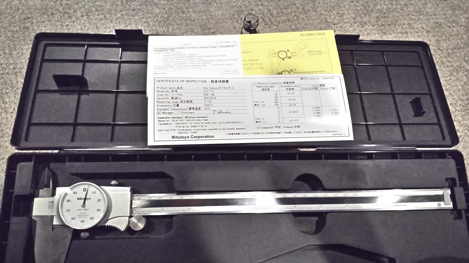 Mitutoyo 505-746 Dial Caliper.001