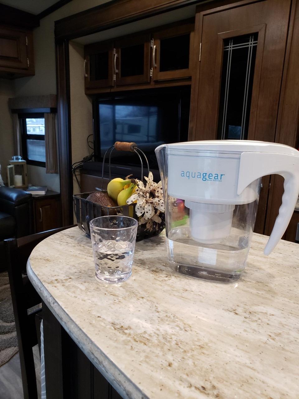 Aquagear Water Filter Pitcher - Lead, Chlorine, PFOA/PFOS, Microplastics Filter, 10 Cup, 120 Gallon Filter Life - Filter Media Made in USA customer photo 2