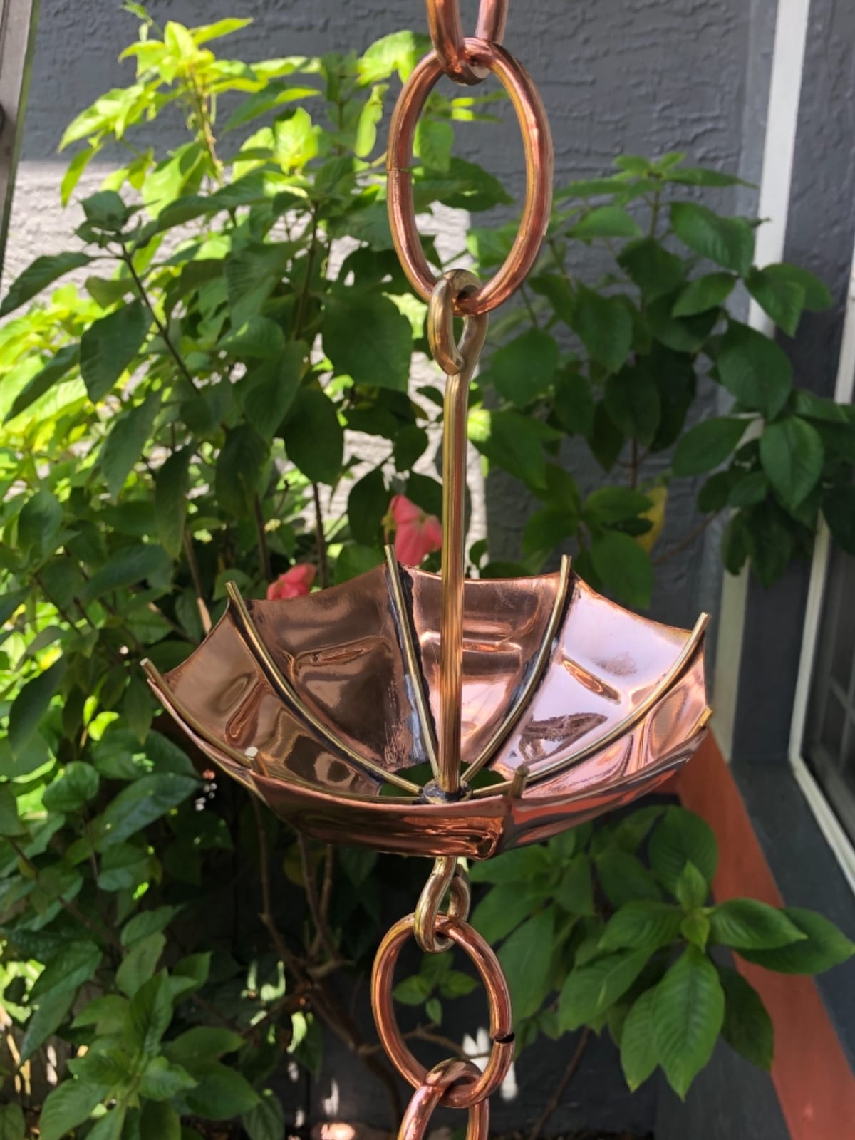 Good Directions 486P-8 Umbrella Rain Chain 8-1/2 Feet Long, Extra Large Umbrellas, 100% Pure Copper customer photo 1