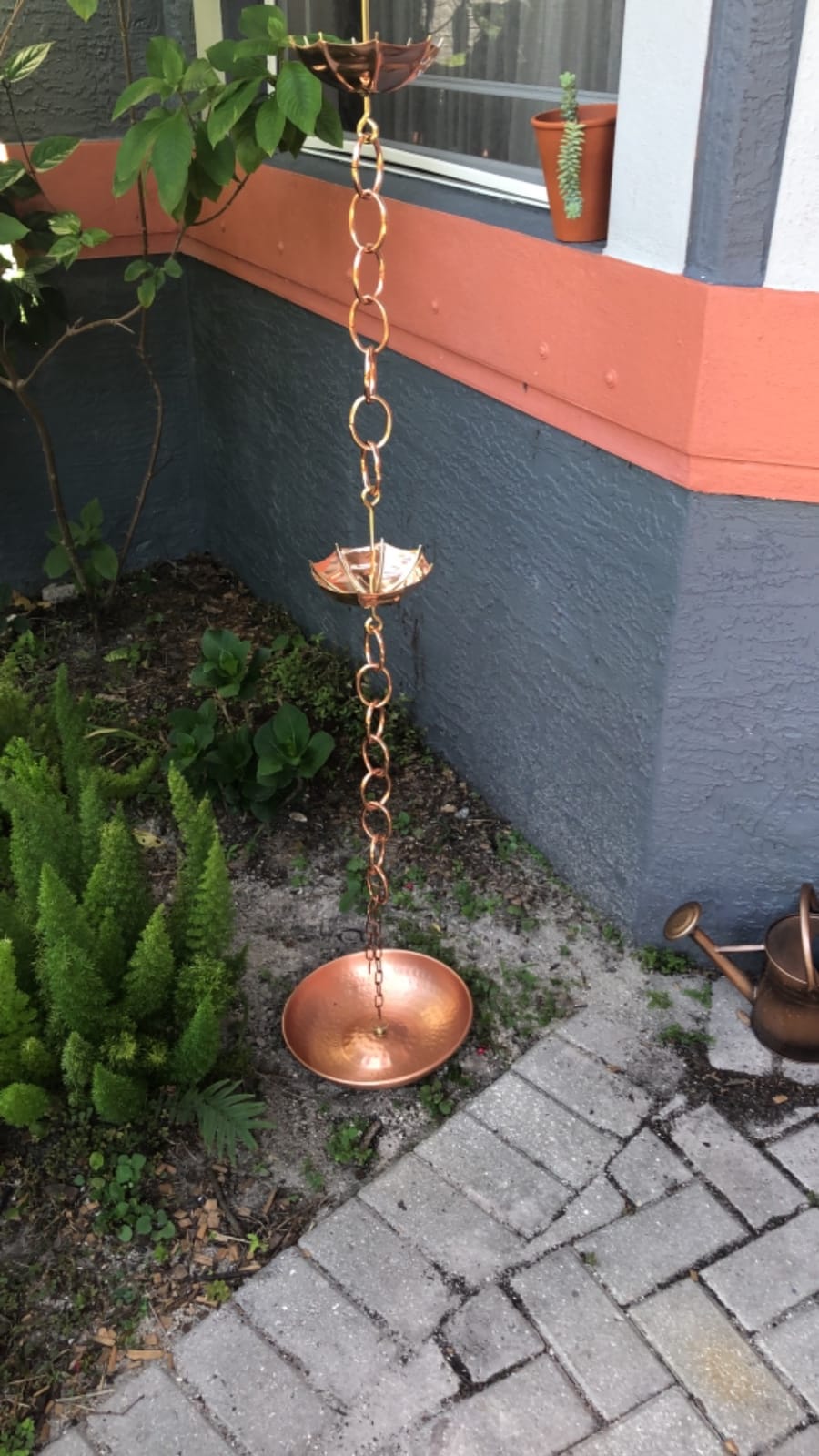 Good Directions 486P-8 Umbrella Rain Chain 8-1/2 Feet Long, Extra Large Umbrellas, 100% Pure Copper customer photo 2