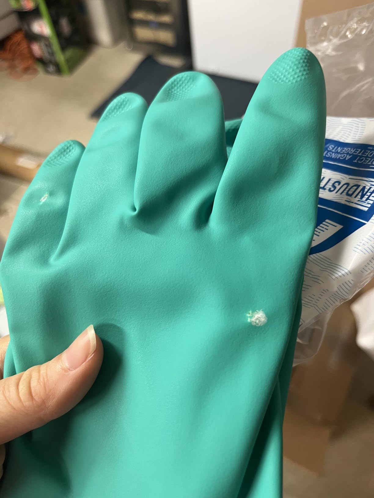 ThxToms Chemical Resistant Nitrile Gloves, Latex Rubber Free, 1 Pair, L customer photo 2