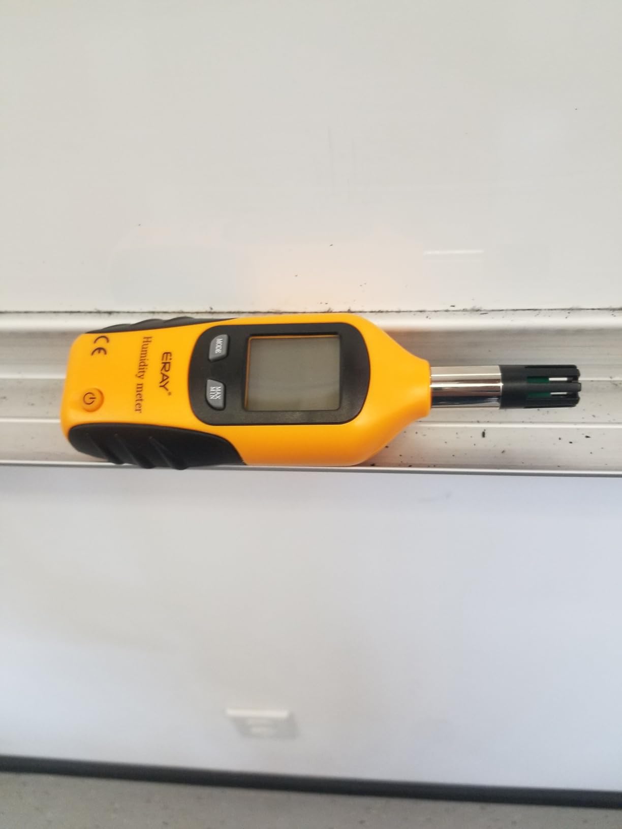 Digital Psychrometer Thermometer Hygrometer with Backlight, ERAY Temperature and Humidity Reader Meter Thermo-Hygrometer with Dew Point and Wet Bulb Temperature, 9V Battery Included(Yellow) customer photo 2