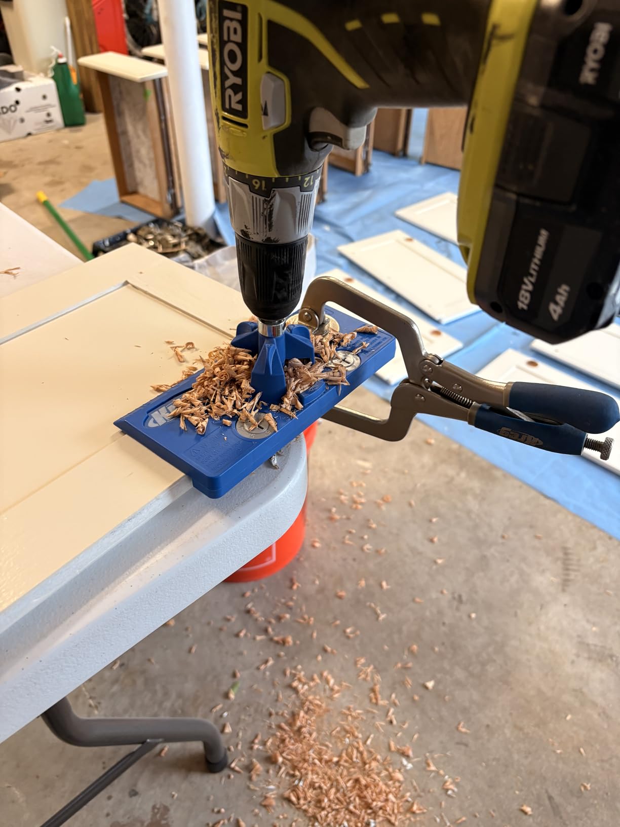Kreg Concealed Hinge Jig - 35mm Cup Drilling Jig - Adjustable Cabinet Door Installation Tool - KHI-Hinge customer photo 1