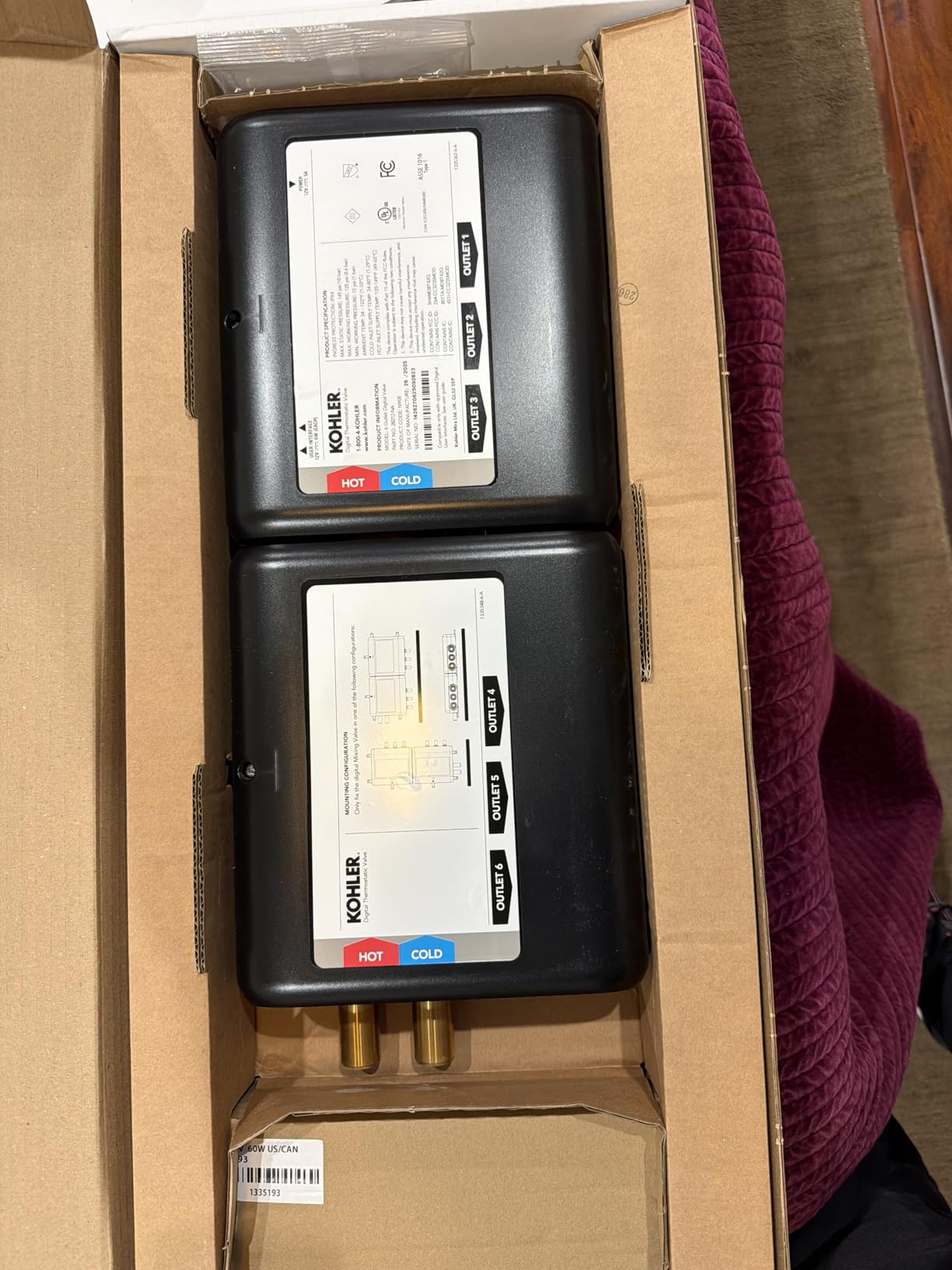 KOHLER 28212-NA Anthem Six-Port Digital Thermostatic Valve, Provides Accurate & Consistent Temperature, For Use with the Anthem Digital Control customer photo 1