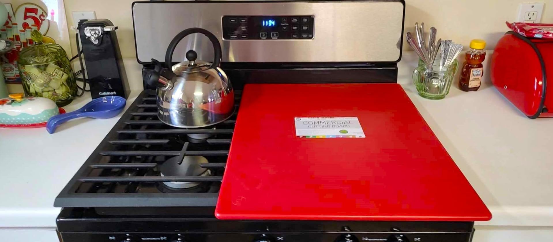 Commercial Grade Red Cutting Board - 24 x 18 Extra Large 1/2