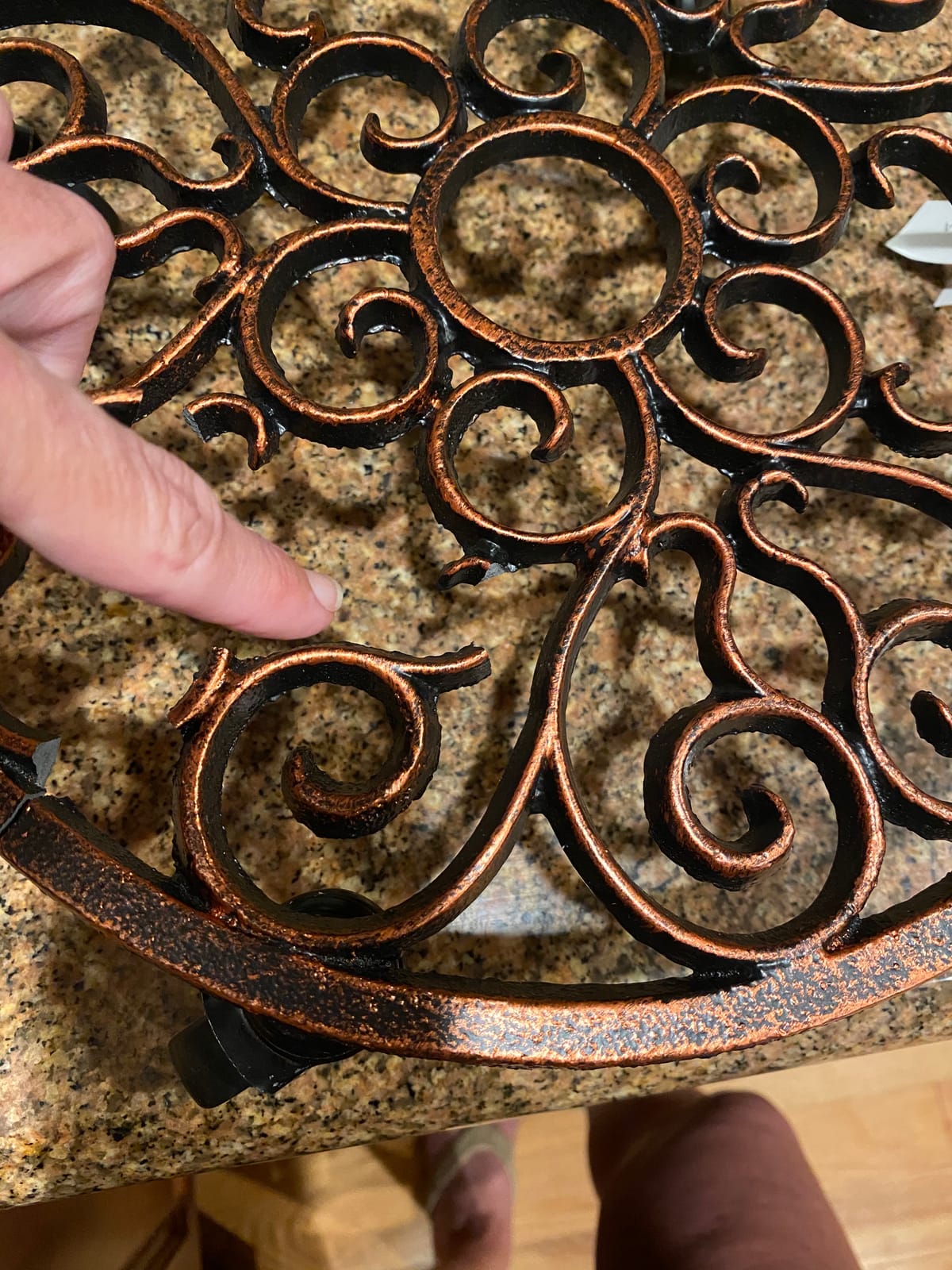 Comfy Hour 12 Inch Cast Iron Plant Caddy with Wheels, Victorian Scrollwork customer photo 1