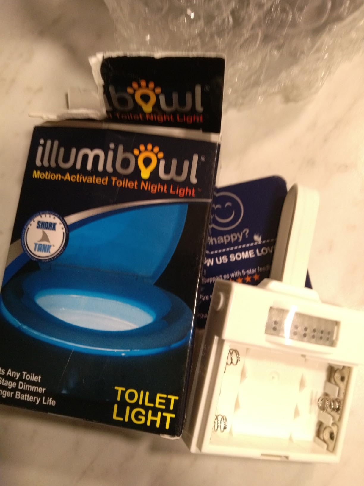 IllumiBowl Toilet Night Light - (As Seen On Shark Tank) Motion Activated, Multi-Color, Universal Fit customer photo 2