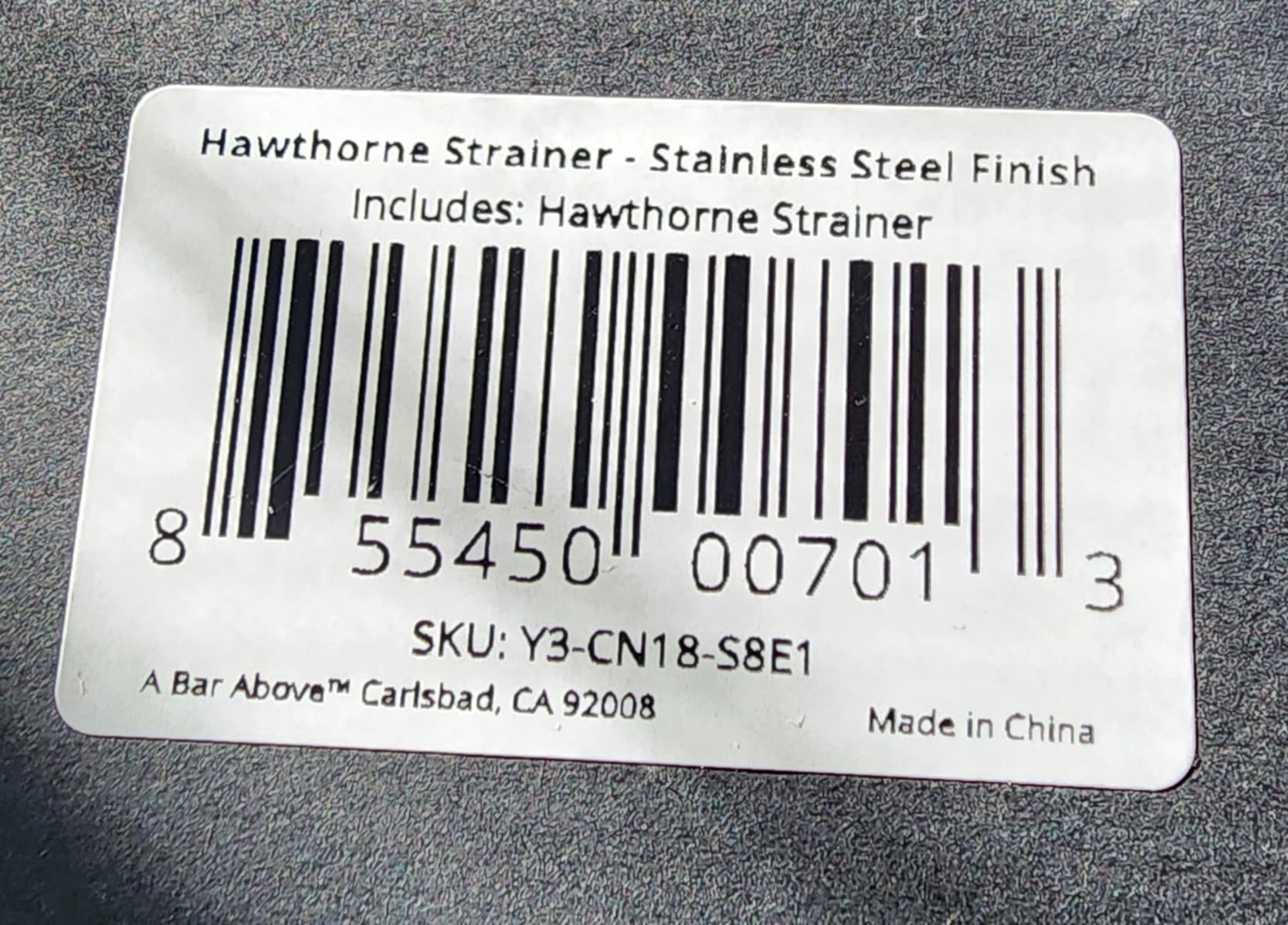 A Bar Above Premium Hawthorne Strainer, Stainless Steel High Density Spring customer photo 1