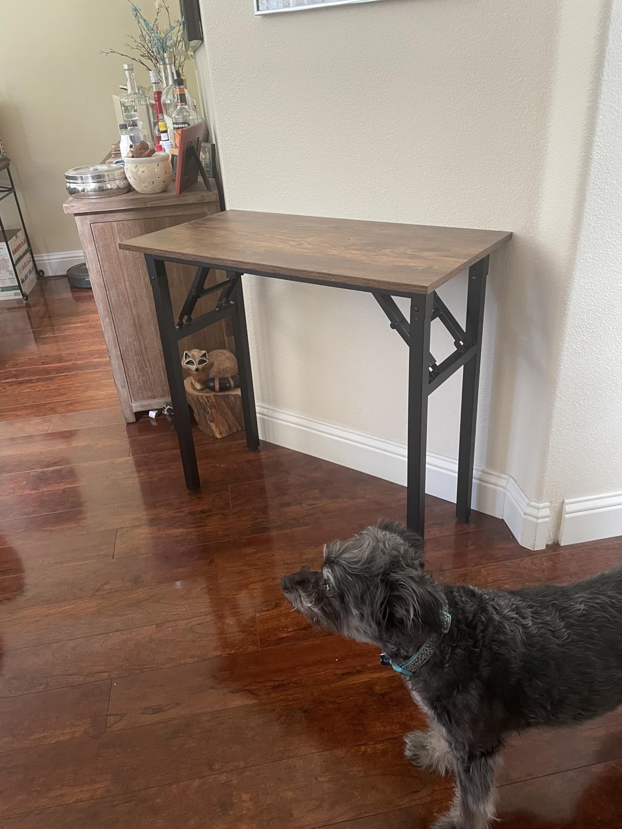 Need Small Computer Desk 31.5 in Folding Home Office Table Black customer photo 1
