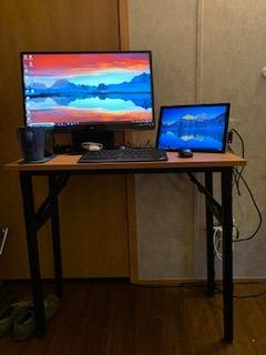 Need Small Computer Desk 31.5 in Folding Home Office Table Black customer photo 2