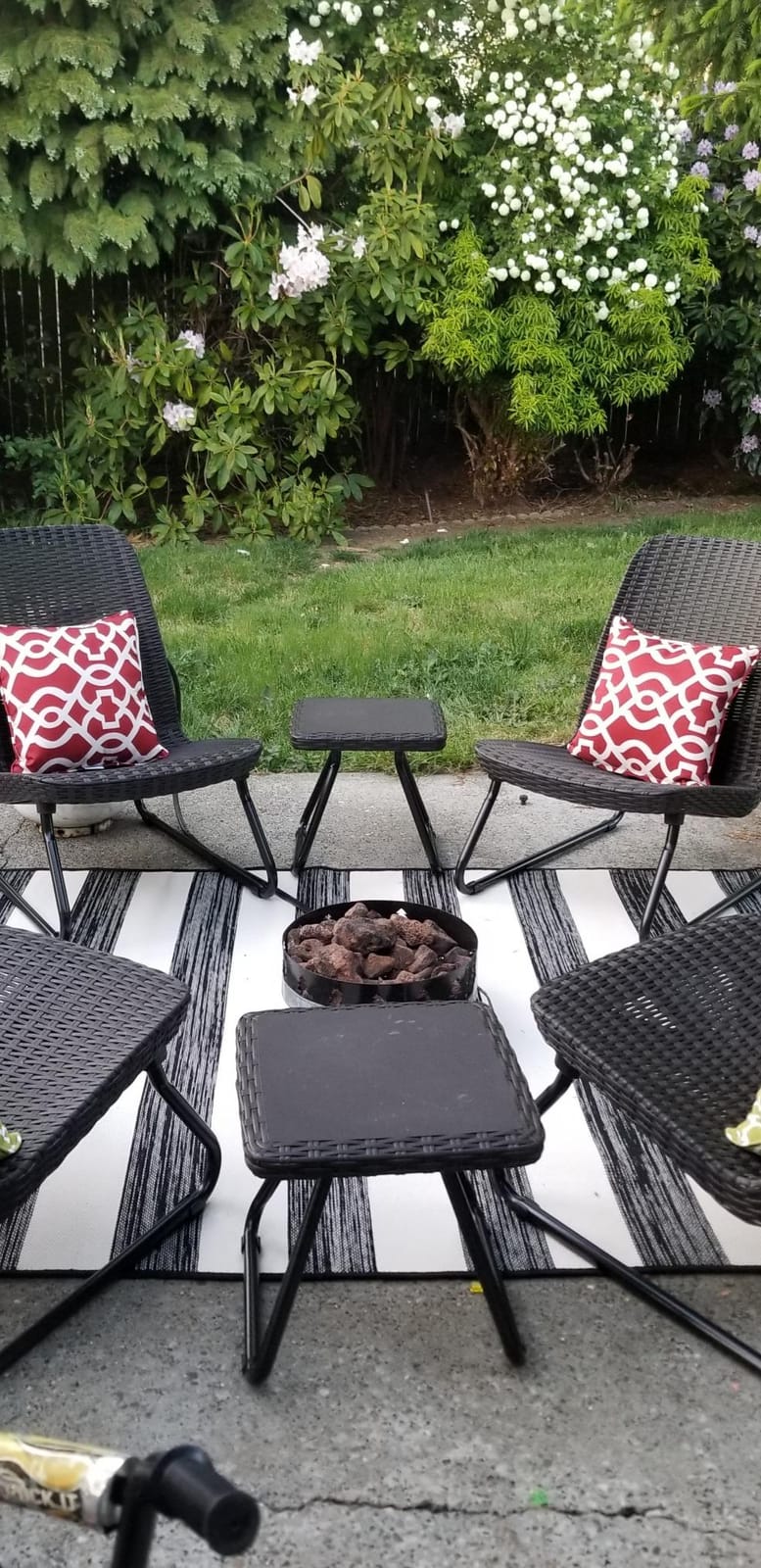 Keter Rio 3 Piece Resin Wicker Patio Furniture Set with Side Table and Outdoor Chairs for Front Porch and Backyard Decor, Dark Grey customer photo 1