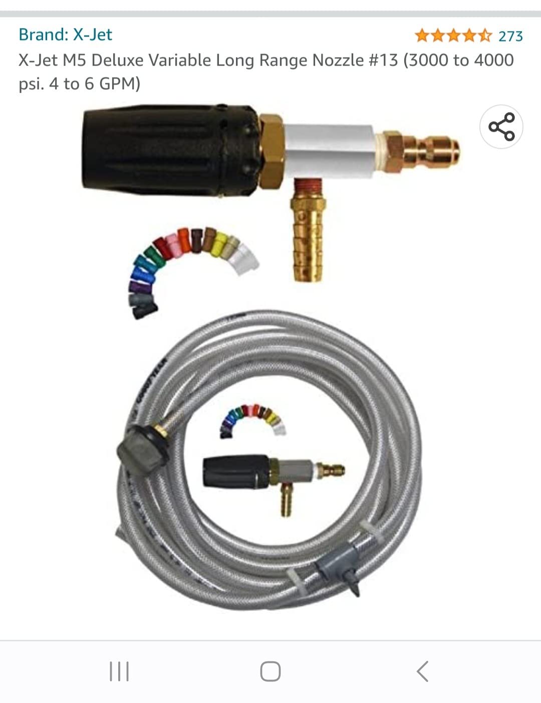 X-Jet M5#13 Kit | 4-4.5 GPM | Adjustable Long-Range External Injection Variable Pressure Washing Nozzle | Perfect for Washing Residential & Commercial Properties from the Ground | W/ 2000 to 4500 PSI customer photo 1